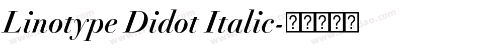 Linotype Didot Italic字体转换